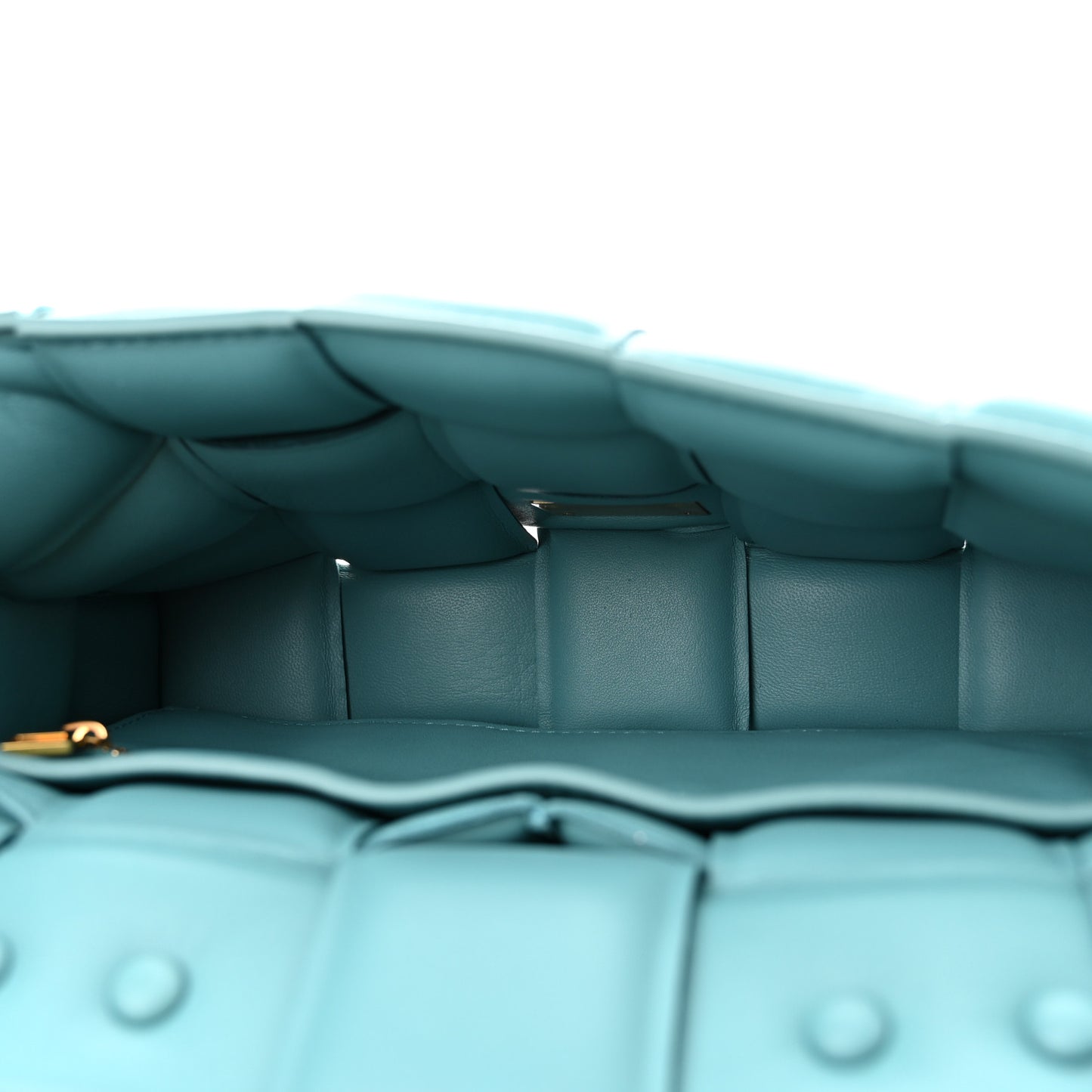 Lambskin Maxi Intreccio Padded Chain Cassette Crossbody Bag Linoleum