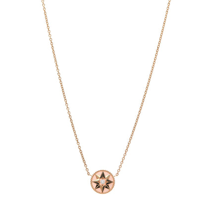 Christian Dior 18K Rose Gold Diamond Pink Opal Rose Des Vents Necklace 1 of 6