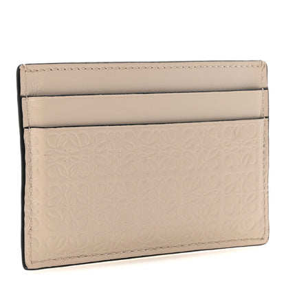 Loewe Calfskin Embossed Anagram Cardholder Light Oat 3 of 6