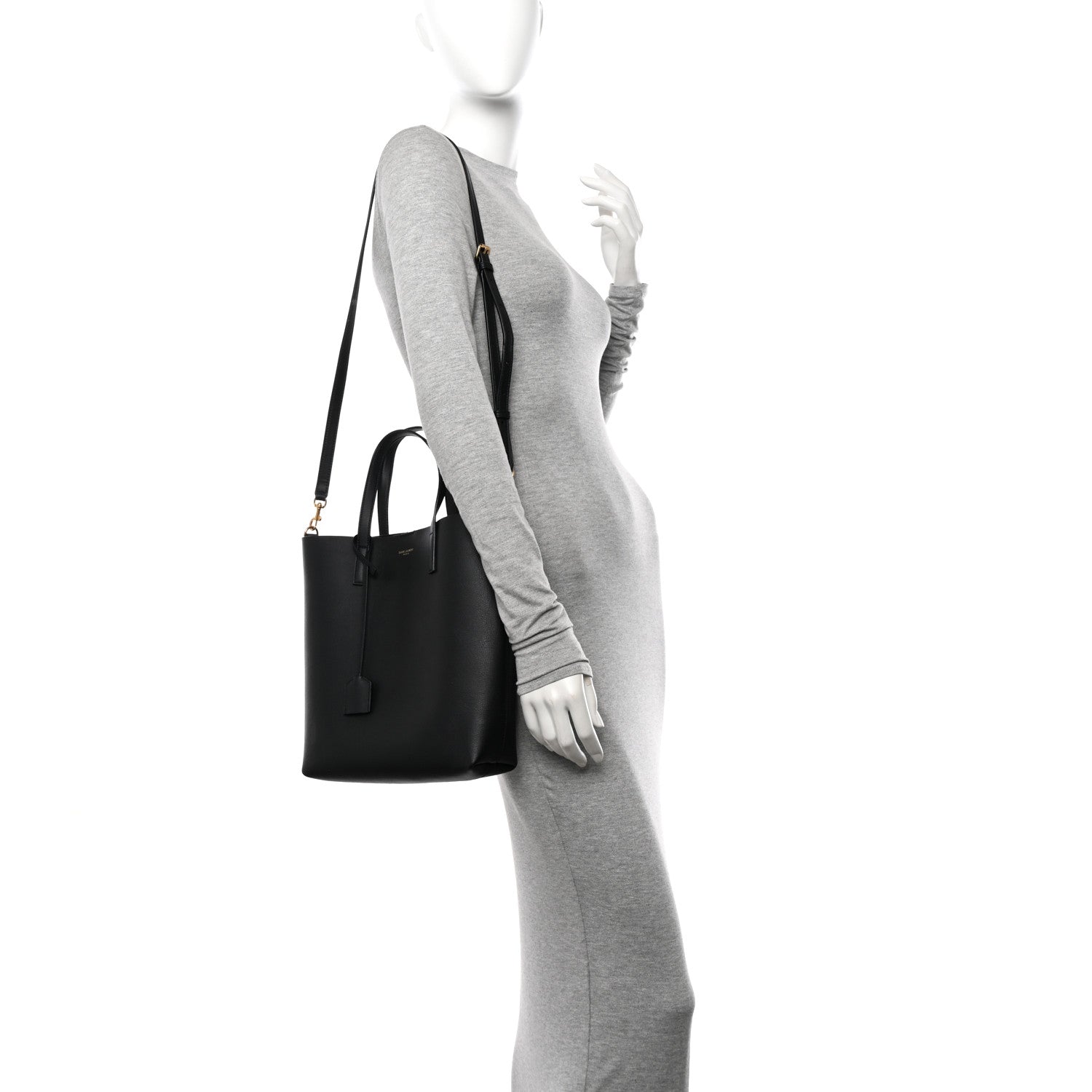 Saint Laurent Calfskin Toy Shopping Tote Black 2 of 9