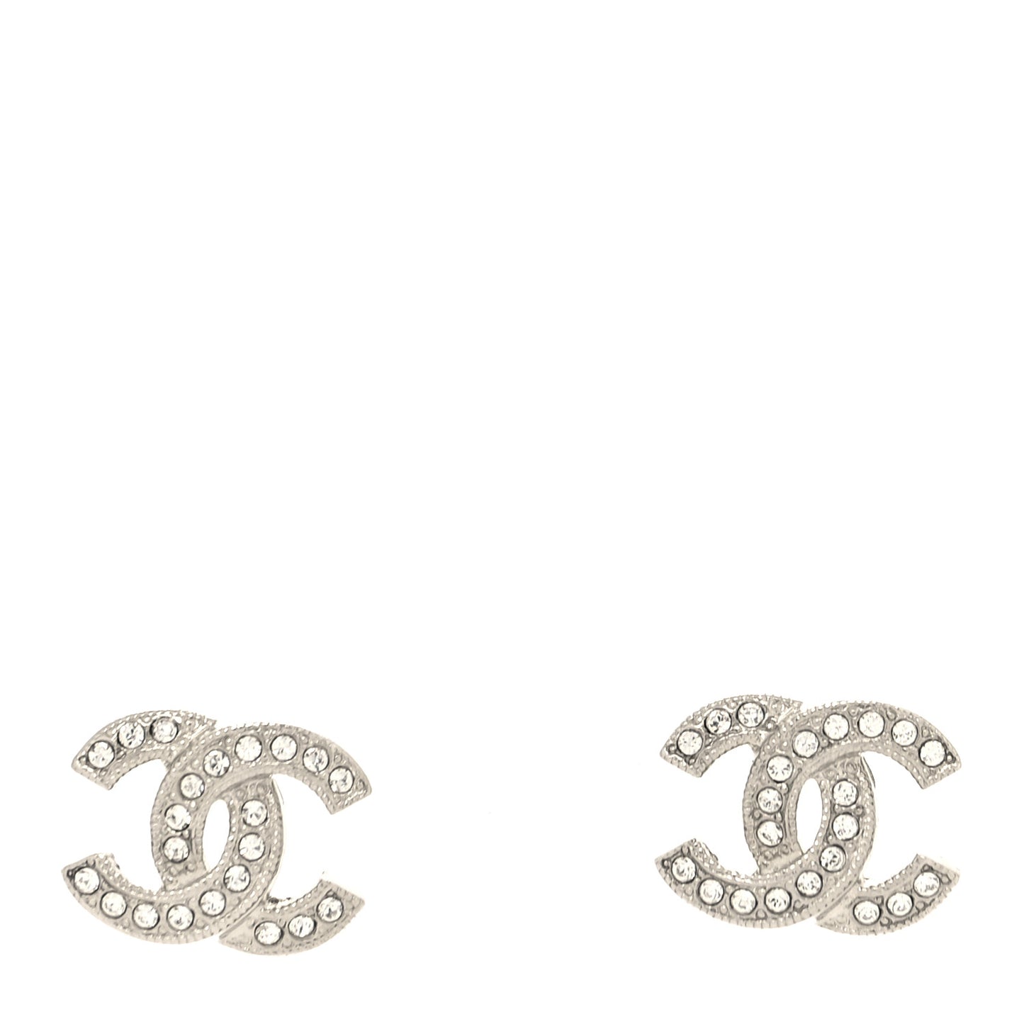 Crystal Timeless CC Earrings Silver