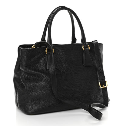 Prada Vitello Daino Tote Black 2 of 8