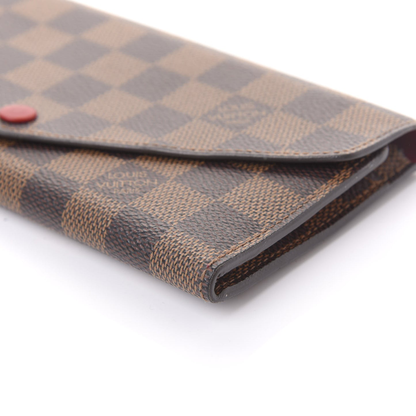 Damier Ebene Josephine Wallet Red