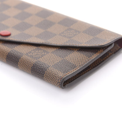 Louis Vuitton Damier Ebene Josephine Wallet Red 7 of 9