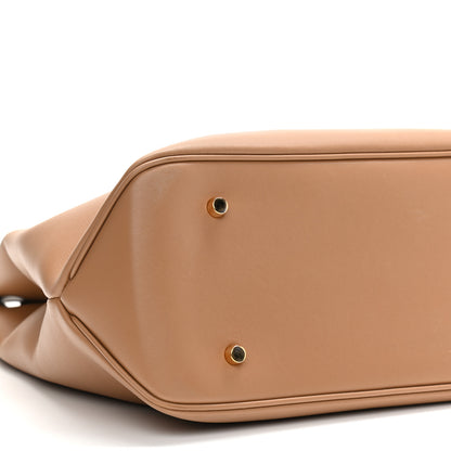 Versace Calfskin Vitello Virtus Hobo Brown 8 of 9