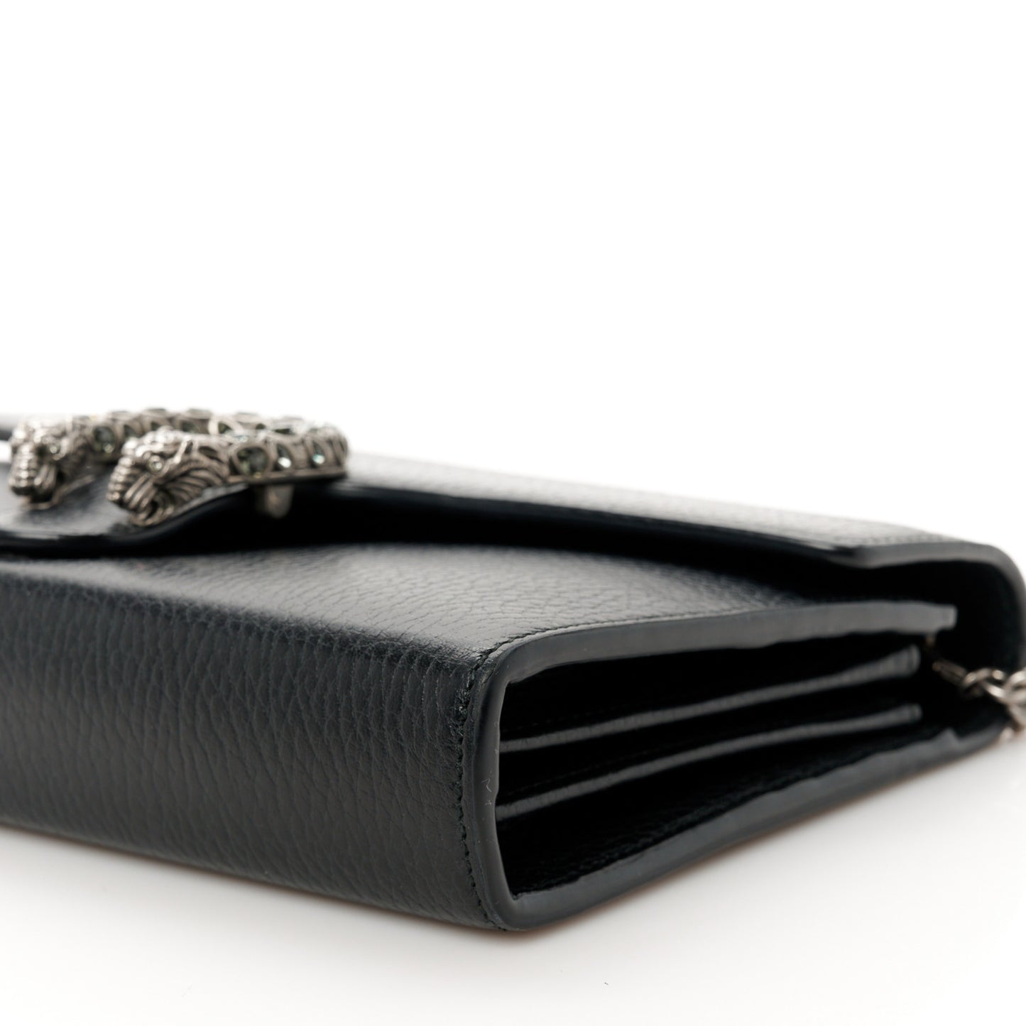 Calfskin Mini Dionysus Chain Wallet Black