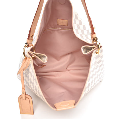 Louis Vuitton Damier Azur Graceful MM Rose Ballerine 5 of 10
