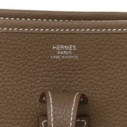 Hermes Taurillon Clemence Evelyne III PM Etoupe 6 of 12