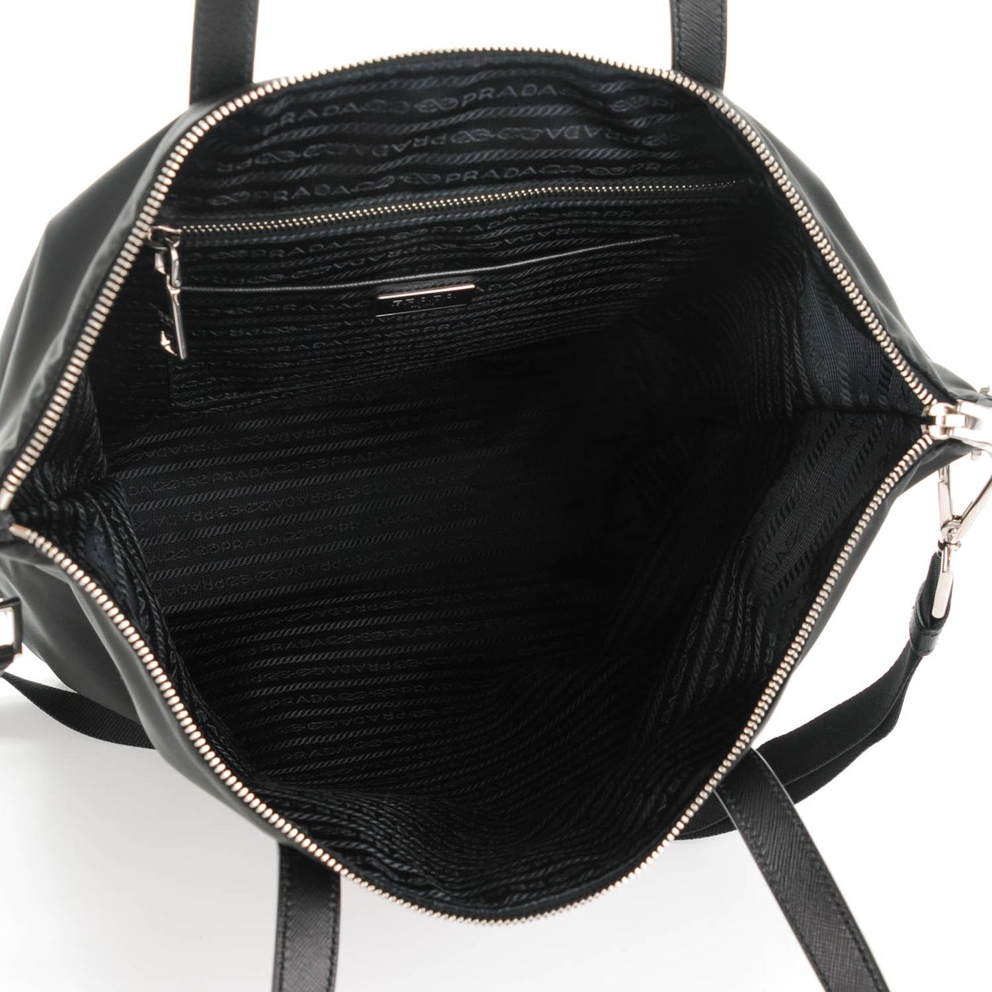 Tessuto Nylon Saffiano Tote Nero Black