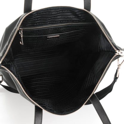 Prada Tessuto Nylon Saffiano Tote Nero Black 5 of 7