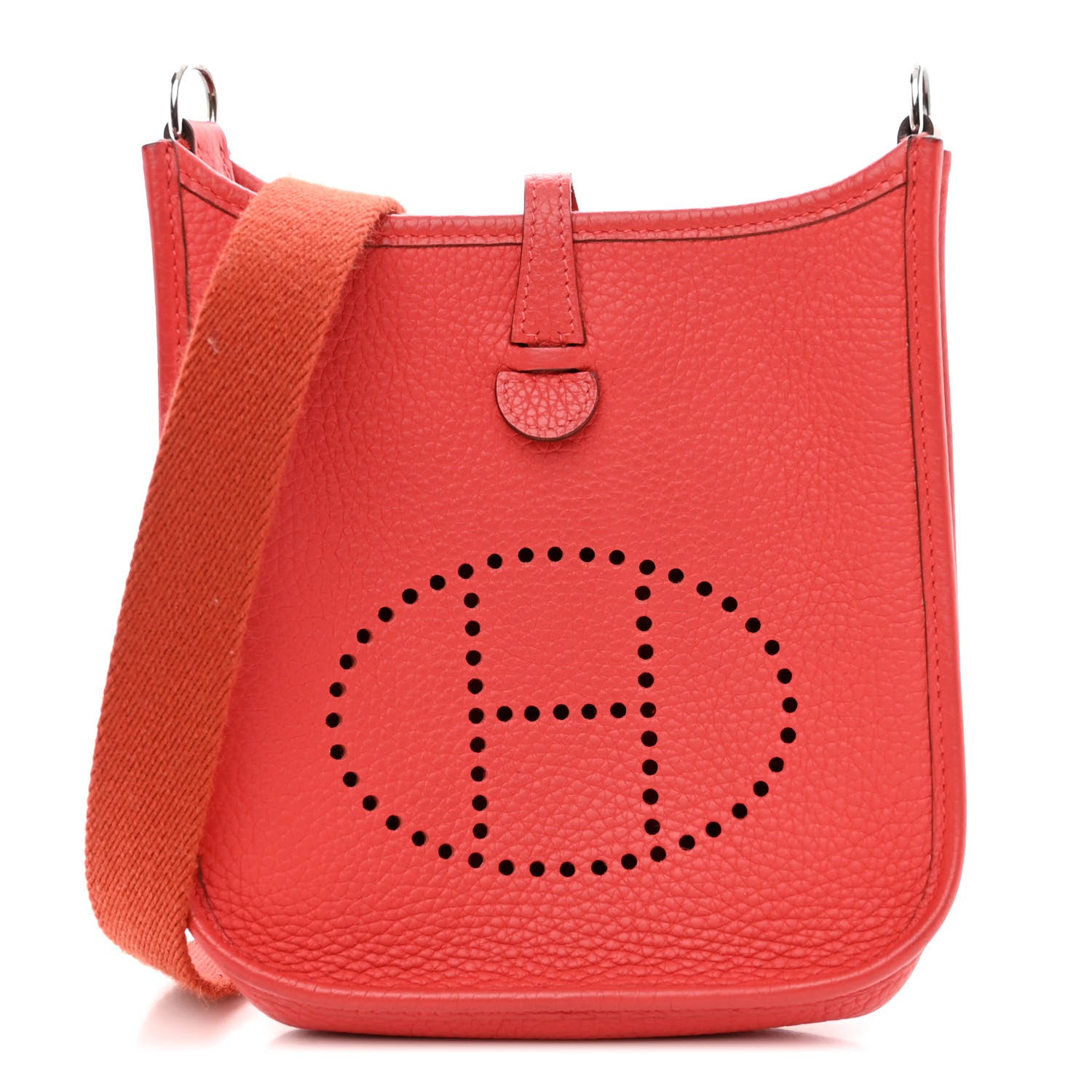 Hermes Taurillon Clemence Amazone Evelyne TPM Rouge Pivoine 1 of 11