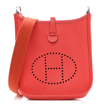 Hermes Taurillon Clemence Amazone Evelyne TPM Rouge Pivoine 1 of 11
