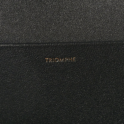 Celine Shiny Calfskin Medium Triomphe Black 6 of 10