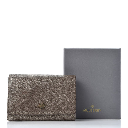 Mulberry Metallic Goatskin Tree French Purse Wallet Metallic Mushroom 7 of 7