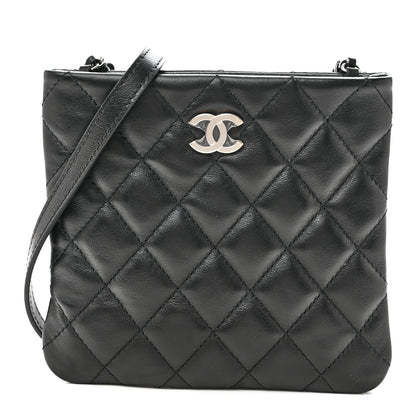 Chanel Lambskin Quilted Uniform Crossbody Bag Black 1 of 11