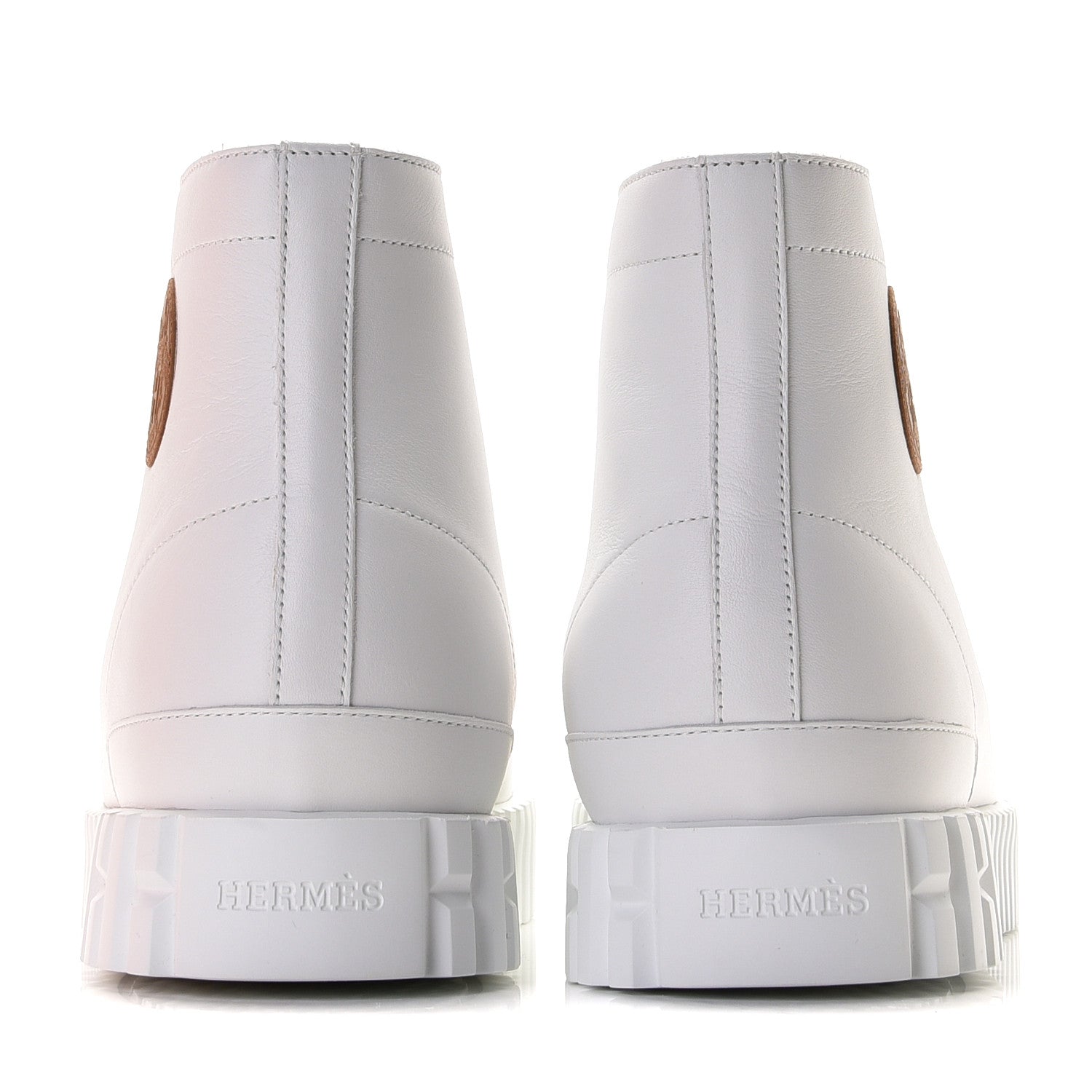 Hermes Calfskin Womens Climb Sneakers 38.5 White 5 of 9