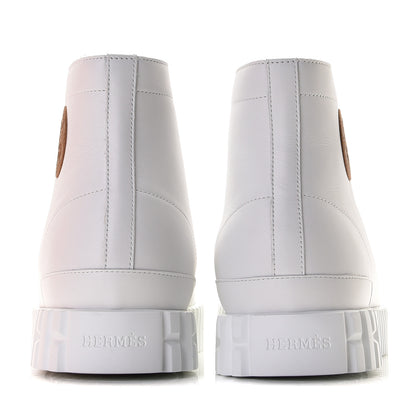 Hermes Calfskin Womens Climb Sneakers 38.5 White 5 of 9