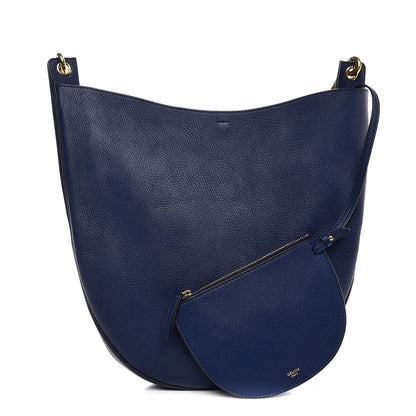 Celine Supple Calfskin Medium Hobo Ink Blue 1 of 7