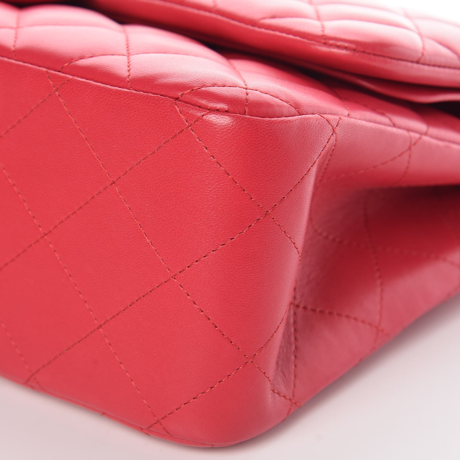 Chanel Lambskin Quilted Jumbo Double Flap Fuchsia 9 of 9