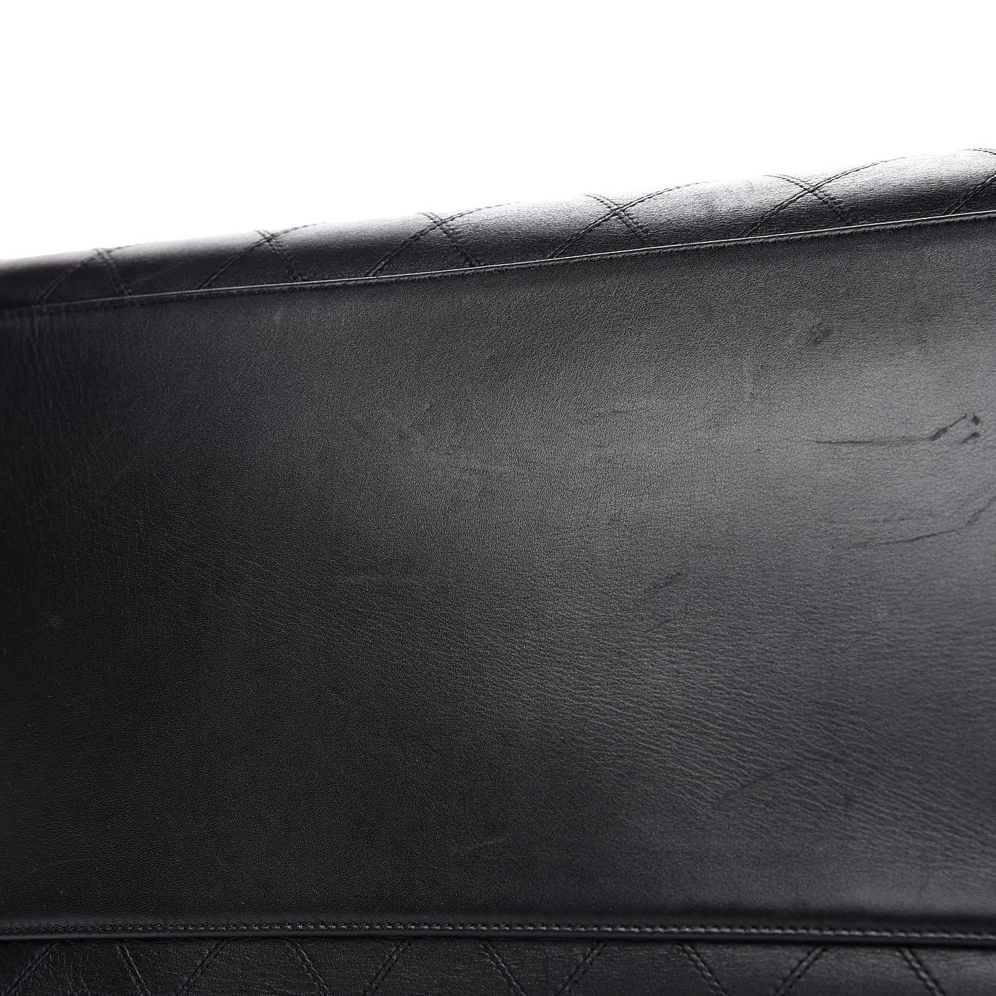 Calfskin Stitched XL Weekender Black