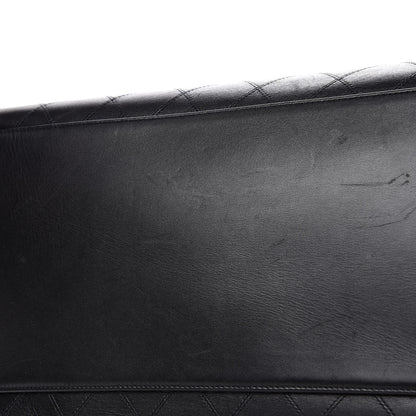 Chanel Calfskin Stitched XL Weekender Black 13 of 15