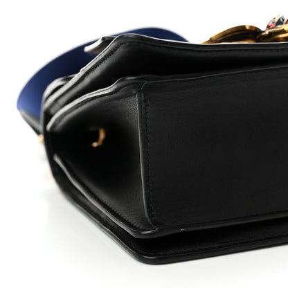 Gucci Calfskin Sylvie Web Small Queen Margaret Top Handle Bag Black 9 of 13