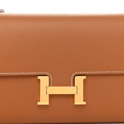 Hermes Epsom Constance Long Wallet To Go Gold 7 of 9