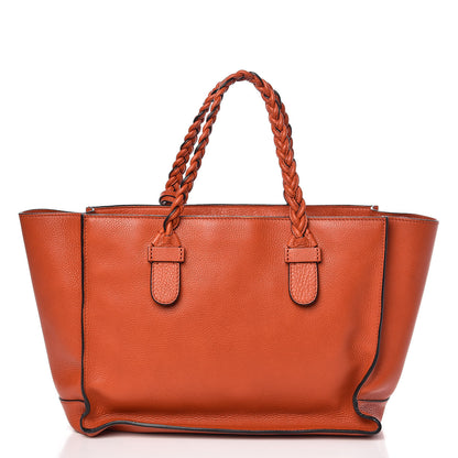 Valentino Garavani Grained Calfskin To Be Cool Tote Orange 3 of 7