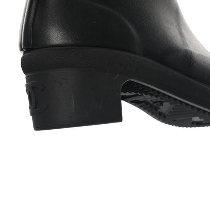 Chanel Rubber Logo Rain Boots 40 Black White 13 of 13