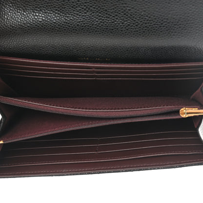 Chanel Caviar Quilted Large Gusset Flap Wallet Black 5 of 11
