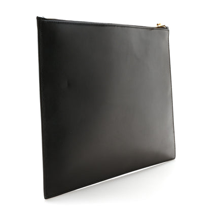 Saint Laurent Calfskin Medium Zip Clutch Black 3 of 9