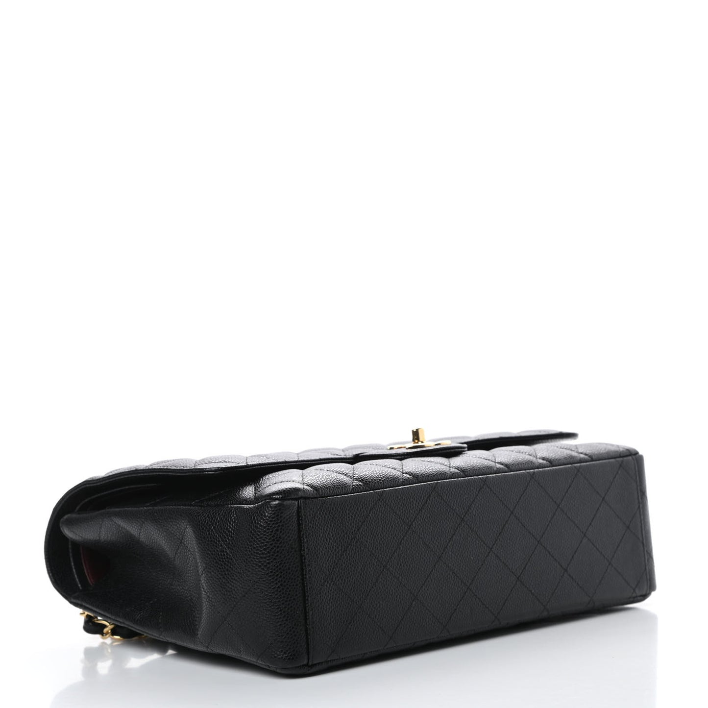 Caviar Quilted Maxi Double Flap Black