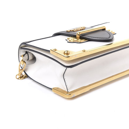 Prada City Calf Saffiano Cahier Bag Talco Black 5 of 8