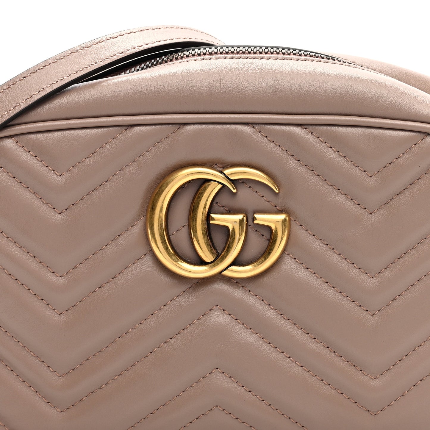 Calfskin Matelasse Small GG Marmont Chain Shoulder Bag Porcelain Rose