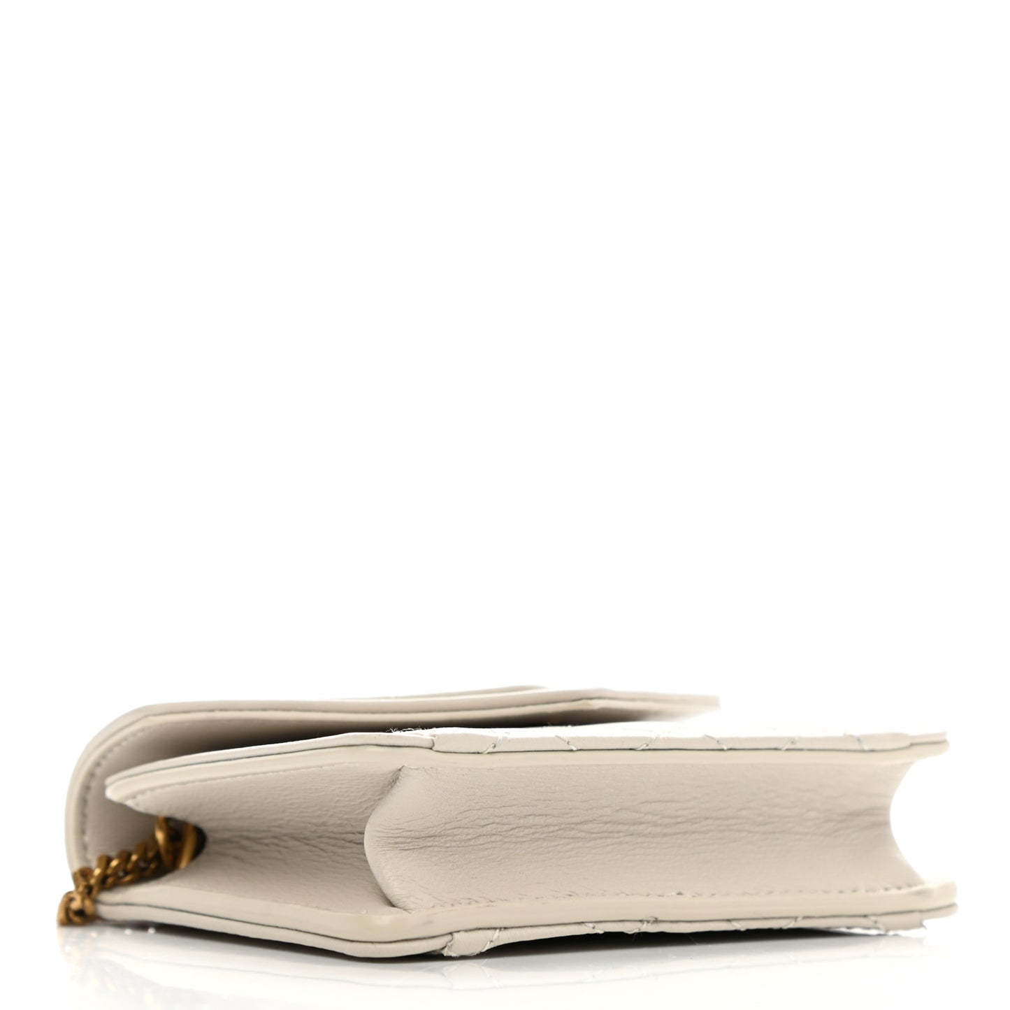 Lambskin Quilted Monogram Micro Gaby Crossbody Bag Blanc Vintage