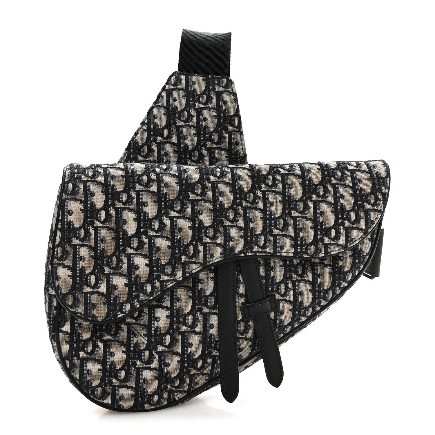 Christian Dior Oblique Mens Saddle Bag Blue 1 of 9