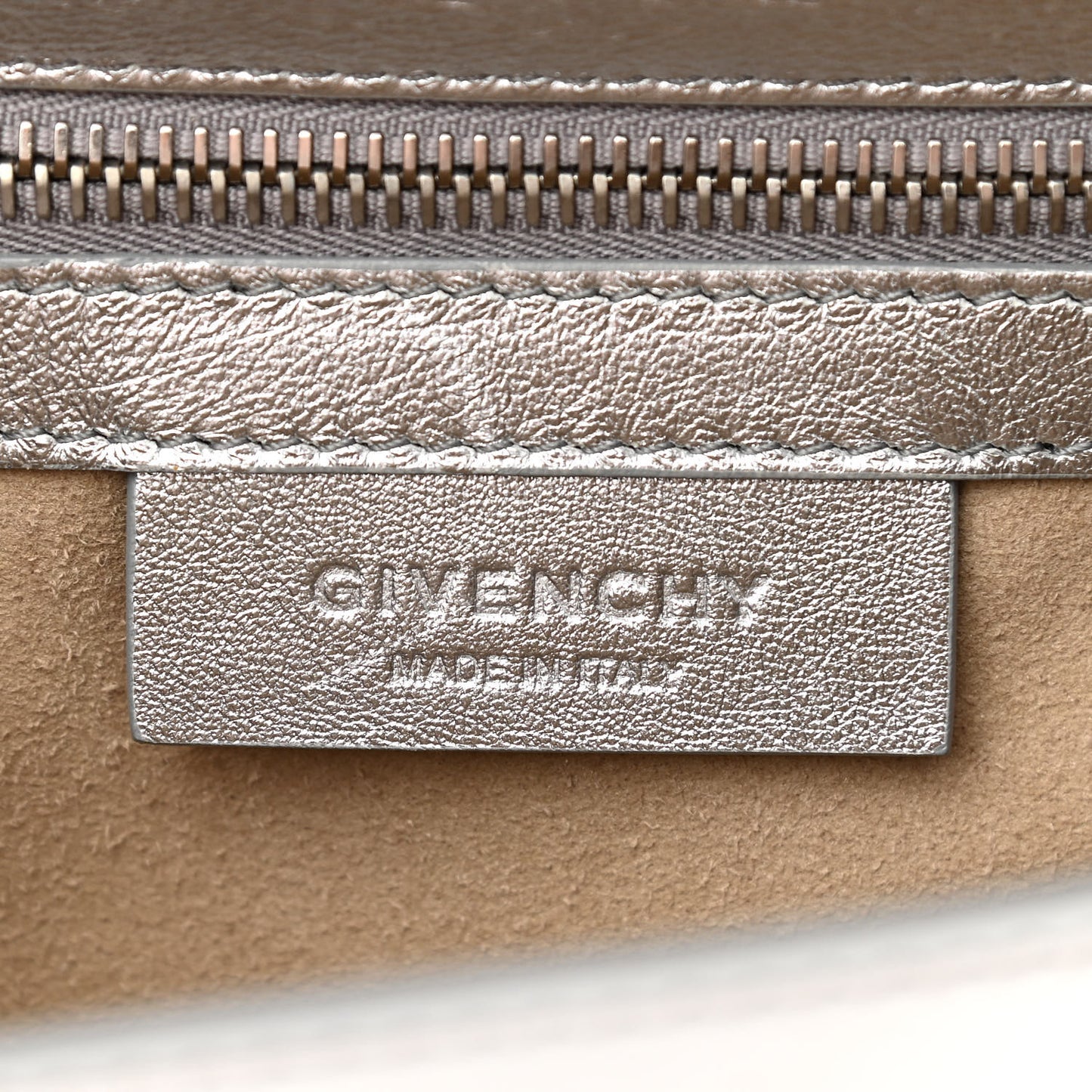 Metallic Calfskin Lizard Embossed Mini Pandora Box Crossbody Bag Silver