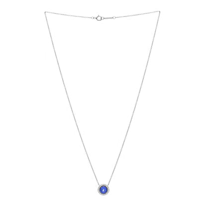 Tiffany Platinum Diamond Tanzanite Soleste Pendant Necklace 2 of 5