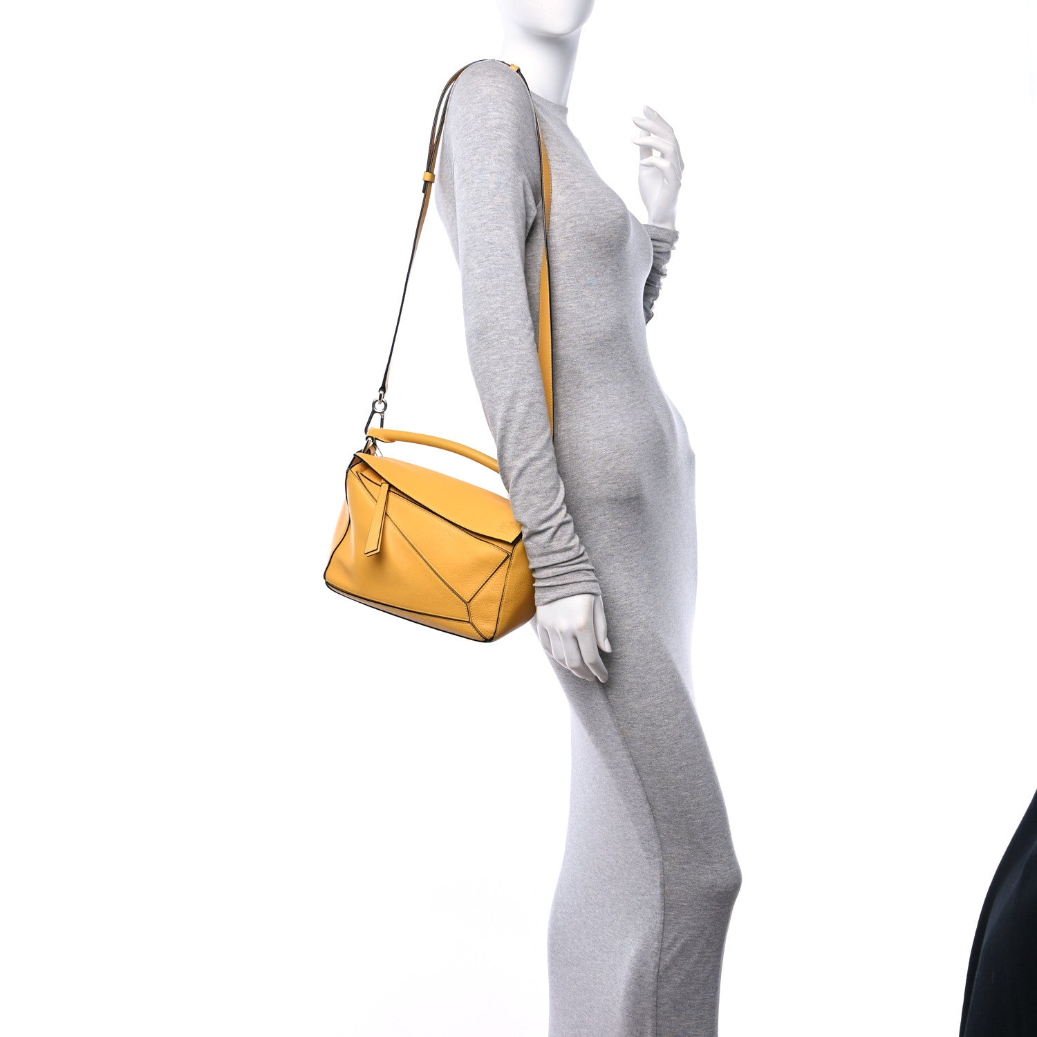 Loewe Grained Calfskin Small Puzzle Bag Narcisus Yellow 3 of 10