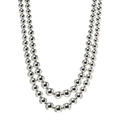 Tiffany Sterling Silver HardWear Graduated Ball Two-Row Necklace 1 of 6