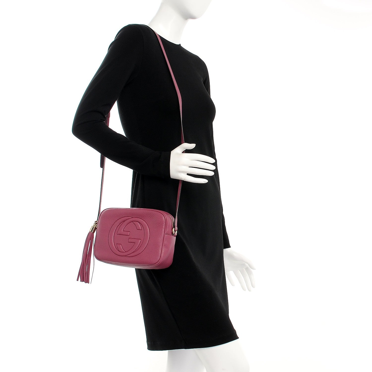 Gucci Pebbled Calfskin Small Soho Disco Bag Peonia Flower 2 of 7