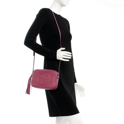 Gucci Pebbled Calfskin Small Soho Disco Bag Peonia Flower 2 of 7
