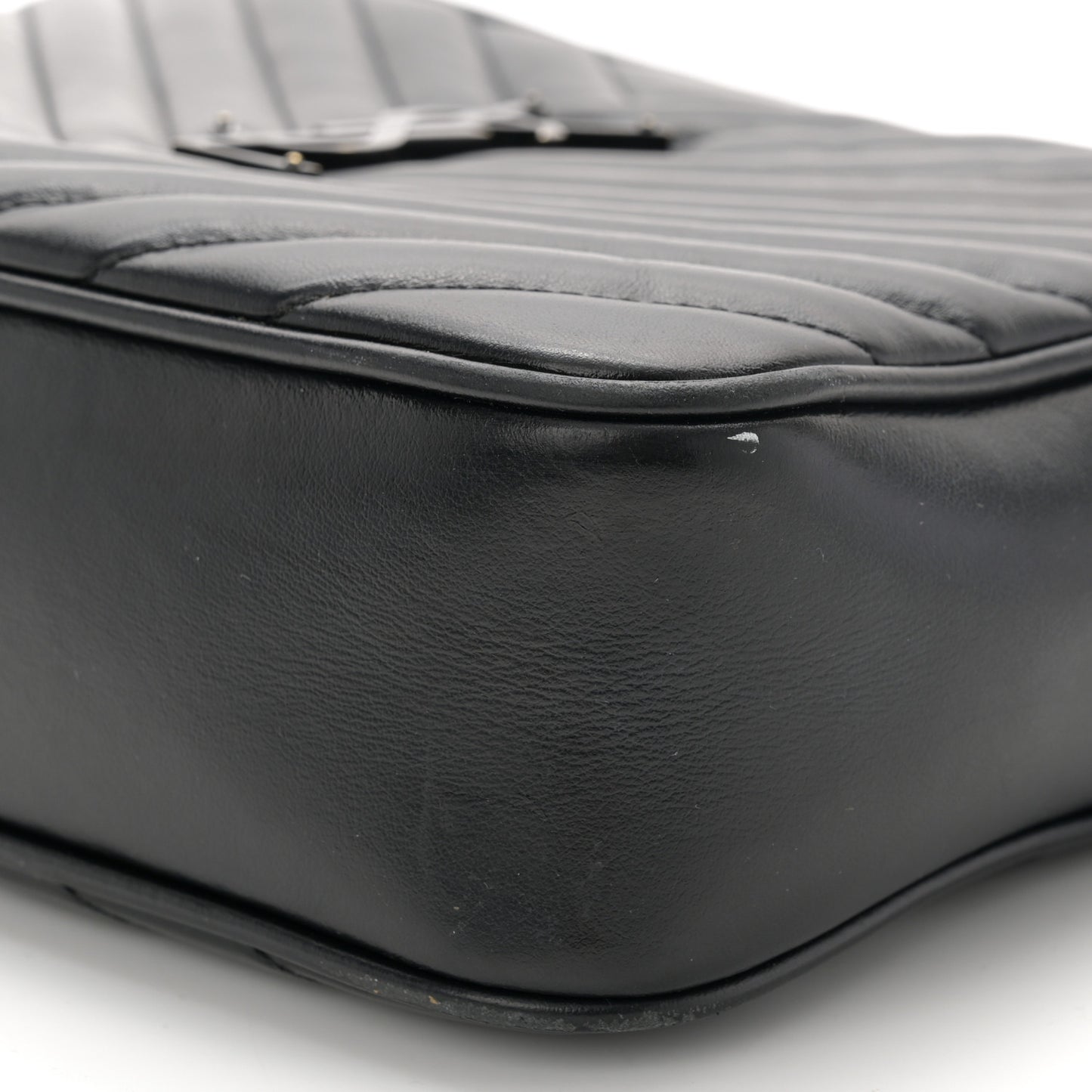 Calfskin Matelasse Monogram Monochrome Lou Camera Bag Black