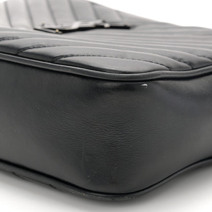 Saint Laurent Calfskin Matelasse Monogram Monochrome Lou Camera Bag Black 10 of 12