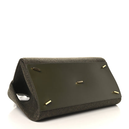 Salvatore Ferragamo Wool Felt Medium Hug Bag New Olive 4 of 10