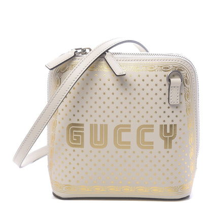 Gucci X SEGA Calfskin GUCCY Stars Mini Dome Shoulder Bag Mystic White Gold 1 of 10