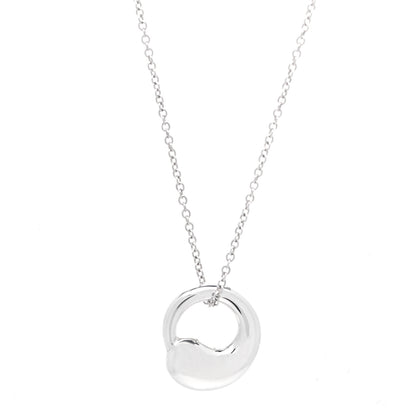 Tiffany Sterling Silver 12mm Elsa Peretti Eternal Circle Pendant Necklace 1 of 6