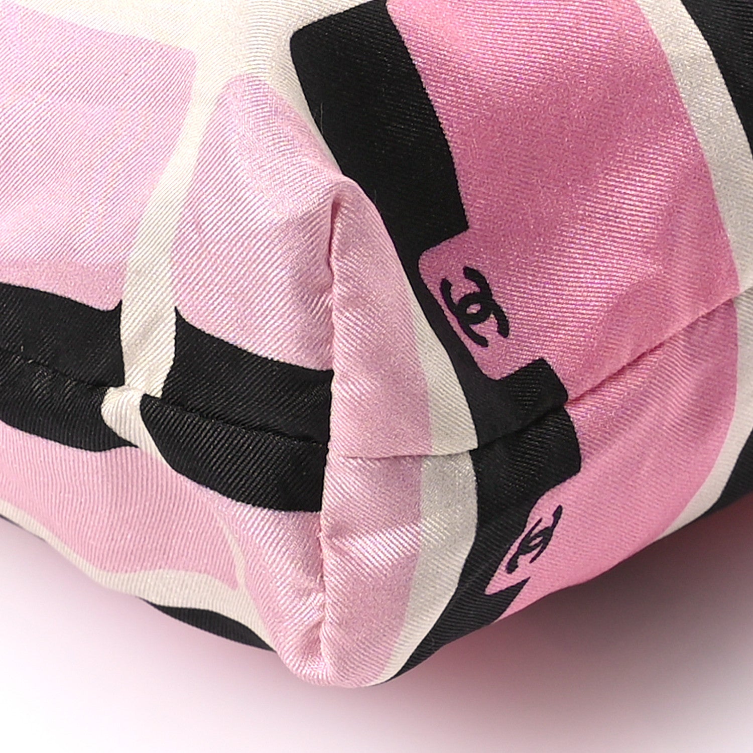 Chanel Caviar Fabric Quilted Foldable Tote With Chain Pink Multicolor 17 of 17