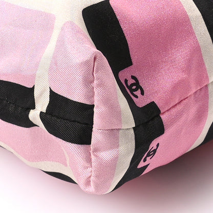 Chanel Caviar Fabric Quilted Foldable Tote With Chain Pink Multicolor 17 of 17