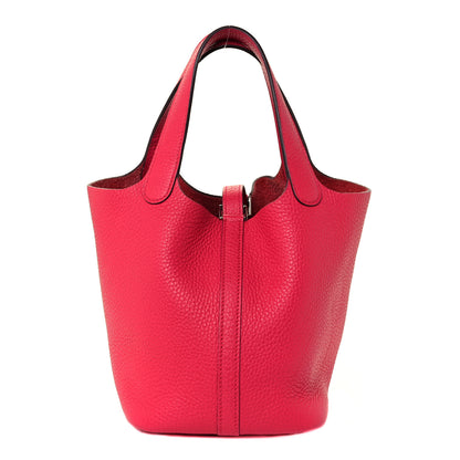 Hermes Taurillon Clemence Picotin Lock 18 PM Rose Extreme 1 of 10